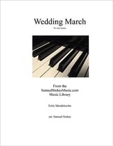 Wedding March (Mendelssohn) piano sheet music cover